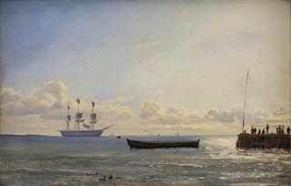 A Frigate at Anchor