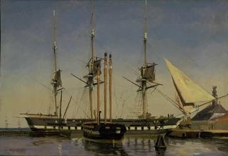 The Fregate "Niels Juel" near the Main Guard on Nyholm