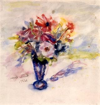 Blue Vase with Anemones