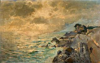 Walkers along the Rocky Coast
