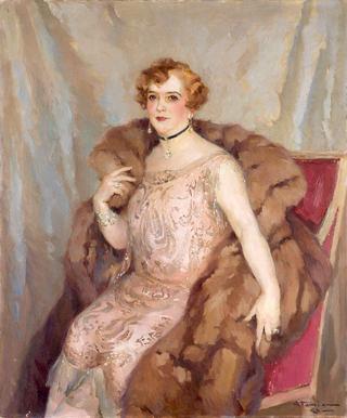 Portrait of an Elegant Lady with a Fur, Madame Quinson