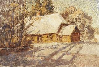 House ’Braki’ of poet Rūdolfs Blaumanis in Winter
