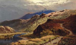 Gathering storm in the valley of Lledr, Wales