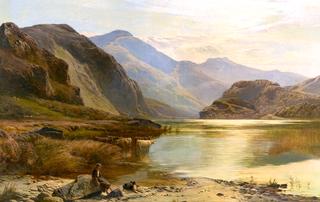 Resting by the Lake in an Evening Glow