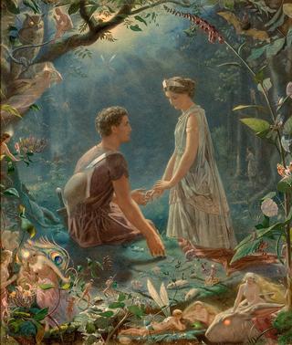 Hermia and Lysander. A Midsummer Night's Dream