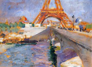 The Eiffel Tower under Construction