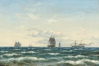 Seascape with Numerous Ships