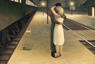 Soldier and Girl at Station