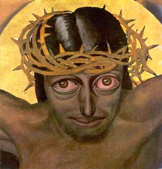 Christ sacrifices his blood