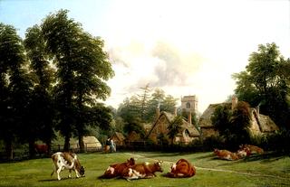 A Pastoral Village Scene
