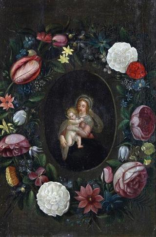 Flower Garland and Madonna