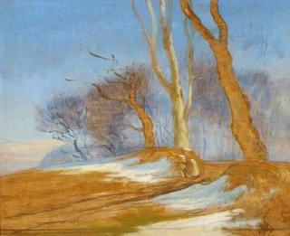 Winter Landscape with Bare Trees