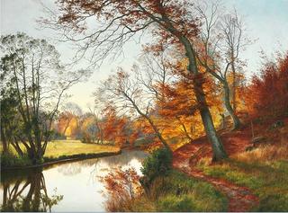 An Autumn Day at a Stream