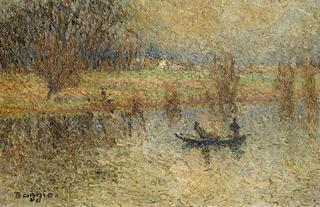 The banks of the Oise seen from Bonneville