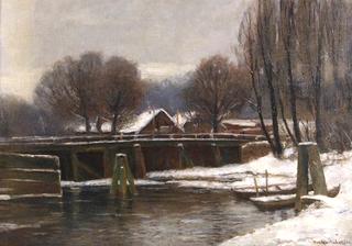 Village on a Snowy Bank