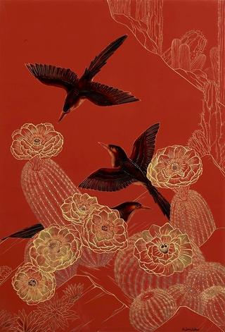 Oiseaux Dans Les Cactus