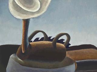 Abstract of a Threshing Engine Sawing Wood II