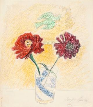 Still Life with Flowers and Dove