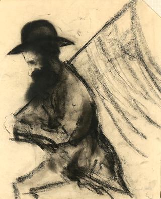 Man Carrying a Flag