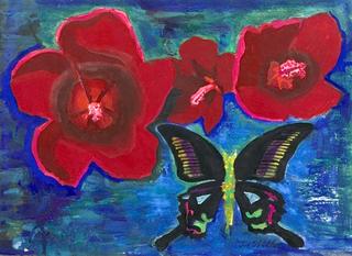 Flowers and Butterfly