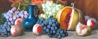 Still Life with Grapes and Peaches
