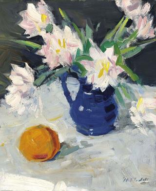 Still life with blue jug
