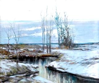 Winter Landscape at Twilight