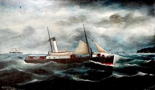 S.S. Kennedy in Heavy Weather off Terawhiti
