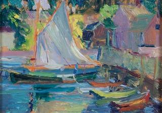 Docked Sailboat
