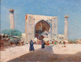 The Sher-Dor Madrassah, Samarkand, Uzbekistan