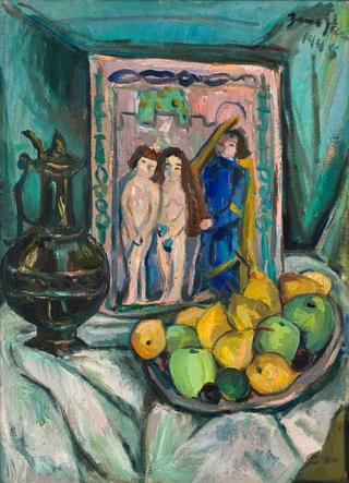 Still Life with Fruit, Urn and Pot