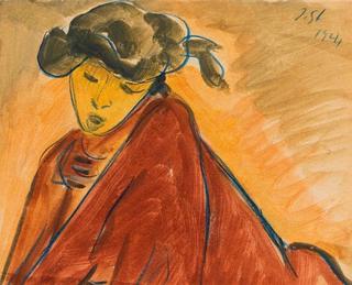 Woman Wearing a Blanket
