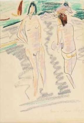 Two Bathers