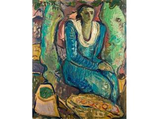 A Lady in a Blue Dress