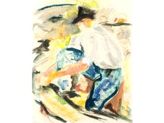 Kneeling Fruit Picker