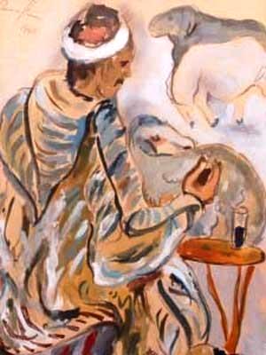 Arab Man with Sheep
