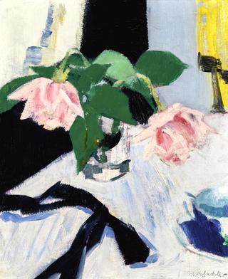 Roses in a Glass Vase