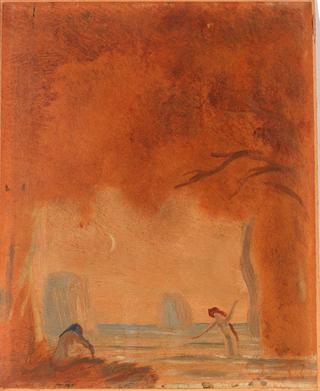 Moonlit Landscape with Two Figures