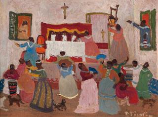 Preparando el altar