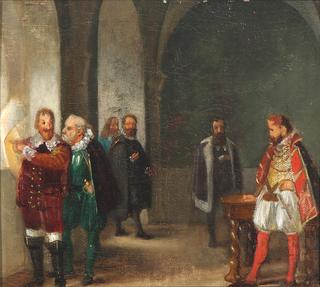 Christoffer Rosenkrantz interrogated by King Christian IV