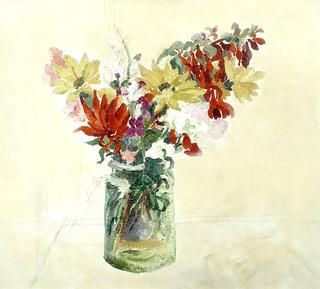 Flowers in a Glass Jar