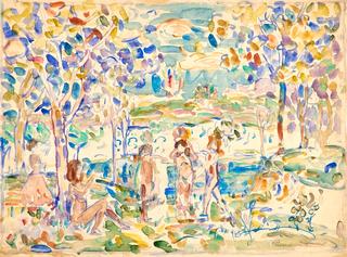Figures by the Lake Side