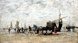 Berck, the Fish Market on the Beach