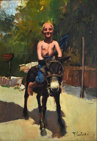Little Boy Riding Horse