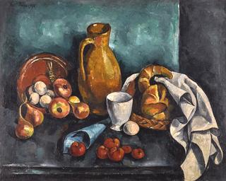 Still Life with Apples and Croisants