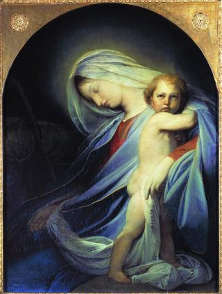 Virgin and Child Resting on the Way to Egypt