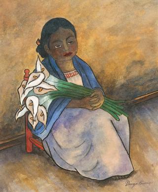 Girl with Calla Lilies