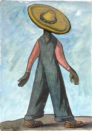 Man from the Back with Red Sleeves