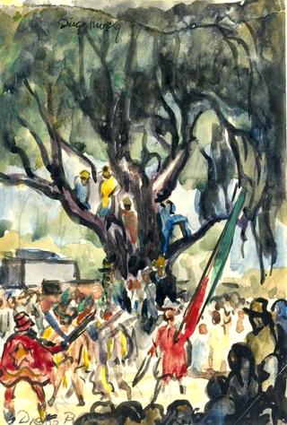 Sketch of Dancers from Huejotzingo