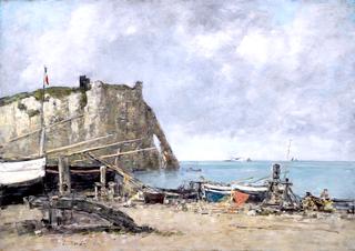 Etretat, la falaise d'Aval, Low Tide